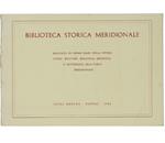 Biblioteca Storica Meridionale. Seconda Serie. 5° Fascicolo. 1.300 Opere Circa Riguardanti Il Meridione D'italia (Antico Regno Delle Due Sicilie)