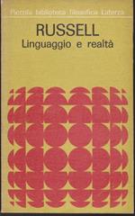 Linguaggio e realtà Antologia a cura di Massimo A. Bonfantini