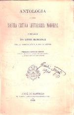 Antologia Della Nostra Critica Letteraria Moderna