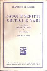 Saggi E Scritti Critici E Vari - Volume Terzo - Saggi Critici
