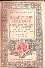 Scrittori Italiani Saggi Con Notizie E Commento Volume Iii Secolo Xvi