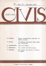 Civis - Studi E Testi N. 18 Anno Vi