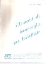 Elementi Di Tecnologia Per Toelettiste