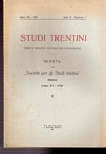 Studi Trentini - Rivista Trim. - Anno Vii - Serie Ii Fasc. I