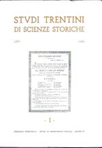 Studi Trentini Di Scienze Storiche 1. Lxv/86