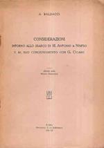 Considerazioni Intorno Allo Sbarco Di M. Antonio A Ninfeo E Al Suo Congiungimento Con G. Cesare