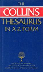 The Collins Thesaurus In A-Z Form
