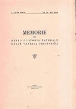 Memorie Del Museo Di Storia Naturale Della Venezia Tridentina Anno Xix-Xx 1956-57 Vol. Xi Fasc. Unico