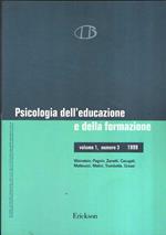 Psicologia Dell'Educazione E Della Formazione Vol. 1 N. 3