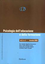 Psicologia Dell'Educazione E Della Formazione Vol. 5 N. 3