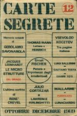 Carte Segrete. Anno III, Ottobre-Dicembre 1969, N. 12