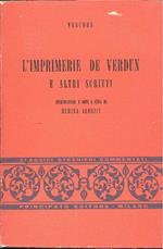 L' imprimerie de Verdun e altri scritti
