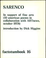 In support of fine arts (10 american poems in collaboration with ARTnews october 1978)