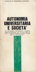Autonomia universitaria e società