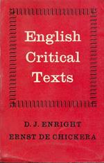 English critical texts. 16th century to 20th century