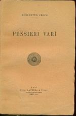 Pensieri vari. Prima edizione