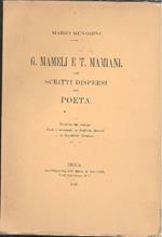 G. Mameli e T. Mamiani, con scritti dispersi del poeta