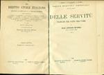 Il diritto civile italiano parte quinta: delle servitù. Volume III: delle servitù stabilite per fatto dell'uomo