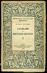 Problemi di metodo critico