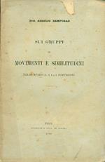 Sui gruppi di movimenti e similitudini nello spazio a 3, 4 e 5 dimensioni