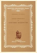 Annali tipografici di Giacomo Mazzocchi