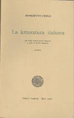 La letteratura italiana (per saggi storicamente disposti a cura di Mario Sansone)