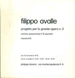 Filippo Avalle. Progetto per la Grande Opera n. 3. Cartone preparatorio, 12 quartieri, manoscritti