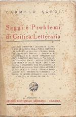 Saggi e problemi di critica letteraria