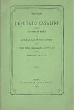 Discorso del deputato Casalini Pronunziato alla Camera dei Deputati sul progetto di legge proposto d