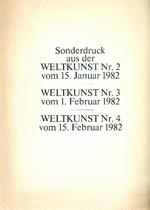 Kokoschka. Sonderdruck aus den Weltkunst Nr. 2 vom 15. Januar 1982. Weltkunst Nr. 3 vom 1. Februar