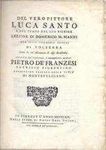 Del vero pittore Luca Santo e del tempo del suo fiorire