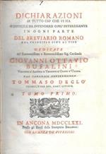 Dichiarazioni di tutto ciò che vi ha o difficile da intendersi o piu' interessante in ogni parte del Breviario Romano dal principio sino al fine, in 3 tomi