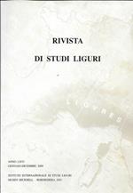 Rivista di Studi Liguri, anno LXVI gennaio - dicembre 2000
