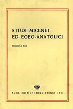 Studi Micenei ed Egeo. anatolici. fasc XXV. Indice articoli: -Le statuette