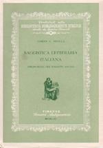 Saggistica letteraria italiana. Bibliografia per soggetti: 1938. 1952