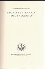 Storia letteraria del Trecento