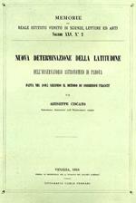Nuova determinazione della latitudine dell'Osservatorio astronomico di Padova fatta nel 1893 secondo il metodo Horrebow-Tal