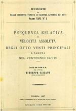 Frequenza relativa e velocità assoluta degli otto venti principali a Padova nel ventennio 1870 - 89