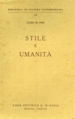 Stile e umanità. Dall'Indice:Il canto ottavo de