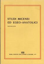 Studi Micenei ed Egeo anatolici. Fasc. XVIII. Indice articoli: A.Archi, Il