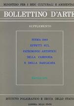 Bollettino d'arte. Supplemento: Sisma 1980, effetti sul patrimonio artistico della Campania e della Basilicata. Basilicata
