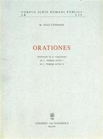 Orationes. Divinatio in Q. Caecilium In C. Verrem actioI In C. Verrem actio II