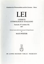 LEI. Lessico etimologico italiano. fascicolo 19 ( vol. III ) 1987