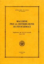 Macchine per la distribuzione dei fitofarmaci