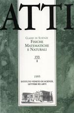 Atti. Classe di Scienze Fisiche, Matematiche e Naturali. N. 153. fascicolo I