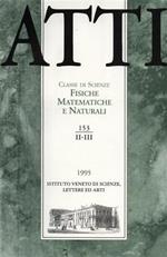 Atti. Classe di Scienze Fisiche, Matematiche e Naturali. N. 153. fascicolo II - III