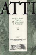 Atti. Classe di Scienze Fisiche, Matematiche e Naturali. N. 155. fascicolo III