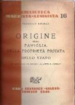 Origine della famiglia, della proprietà privata e dello stato