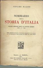 Sommario Della Storia D'Italia Dalle Origini Fino Ai Nostri Giorni (2600 A.C. 1848)