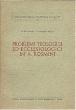 Problemi teologici ed ecclesiologici in A. Rosmini